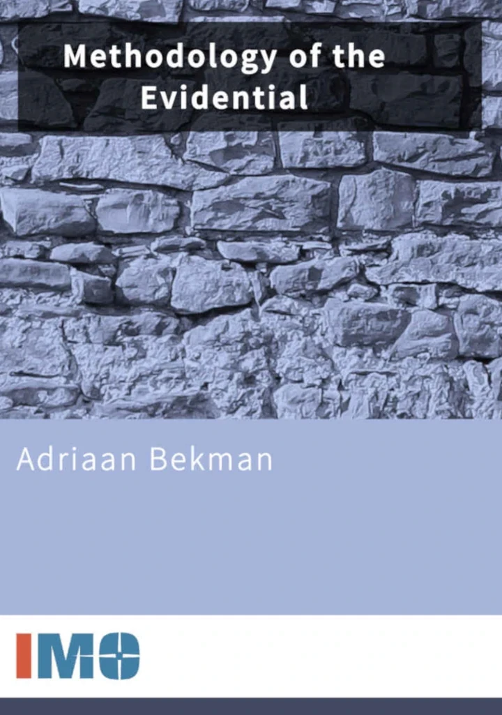 Cover Adriaan Bekman Methodology of the Evedential